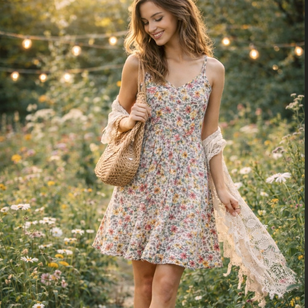 Sanctuary Multicolor Floral Mini Dress‎